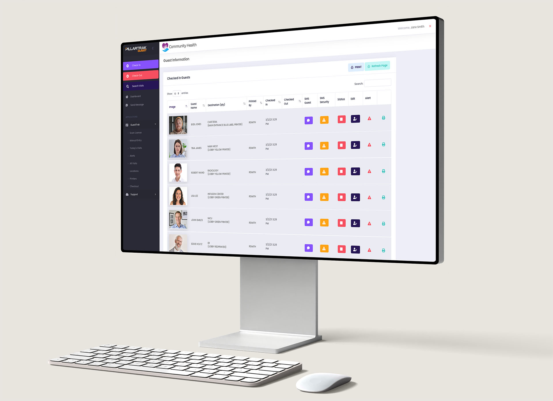Visitor & Vendor Activity Log Dashboard